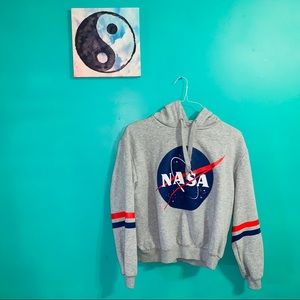 “NASA” Cropped Hoodie